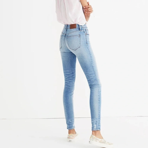 Madewell 9" High-Rise Skinny Jeans: Destructed-Hem Edition J0513 - Picture 2 of 16